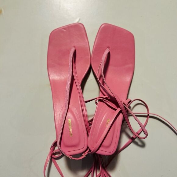 PLT kitten heel sandals in pink - Picture 3 of 4